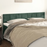 Cabeceira de cama 2 pcs veludo 80x5x78/88 cm verde-escuro 1