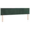 Cabeceira de cama 2 pcs veludo 80x5x78/88 cm verde-escuro 2