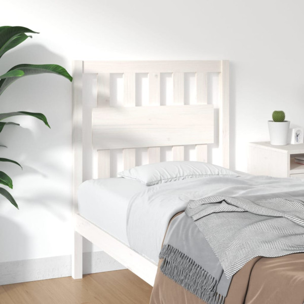 Cabecero de cama madera maciza de pino blanco 80.5x4x100 cm D