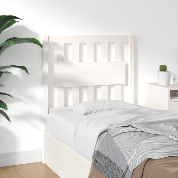 Cabecero de cama madera maciza de pino blanco 80.5x4x100 cm M 4