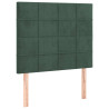 Cabeceira de cama 2 pcs veludo 80x5x78/88 cm verde-escuro 2