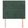 Cabeceira de cama 2 pcs veludo 80x5x78/88 cm verde-escuro 3