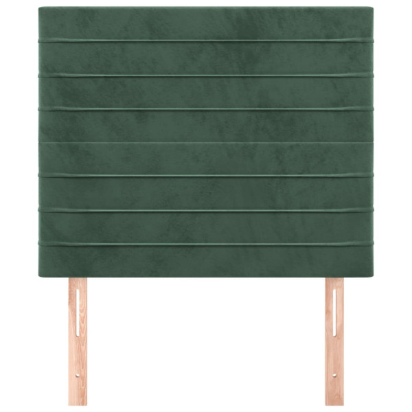 Cabeceira de cama 2 pcs veludo 80x5x78/88 cm verde-escuro M 3