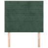 Cabeceira de cama 2 pcs veludo 80x5x78/88 cm verde-escuro 3