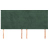 Cabeceros 4 unidades de terciopelo verde oscuro 80x5x78/88 cm 3