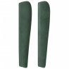 Cabecero con orejas de terciopelo verde oscuro 83x23x118/128 cm 4