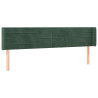 Cabecero con LED de terciopelo verde oscuro 163x16x78/88 cm 3