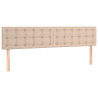 Cabeceros 2 unidades cuero sintético capuchino 90x5x78/88 cm 2