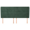 Cabecero con orejas de terciopelo verde oscuro 163x23x118/128cm 3