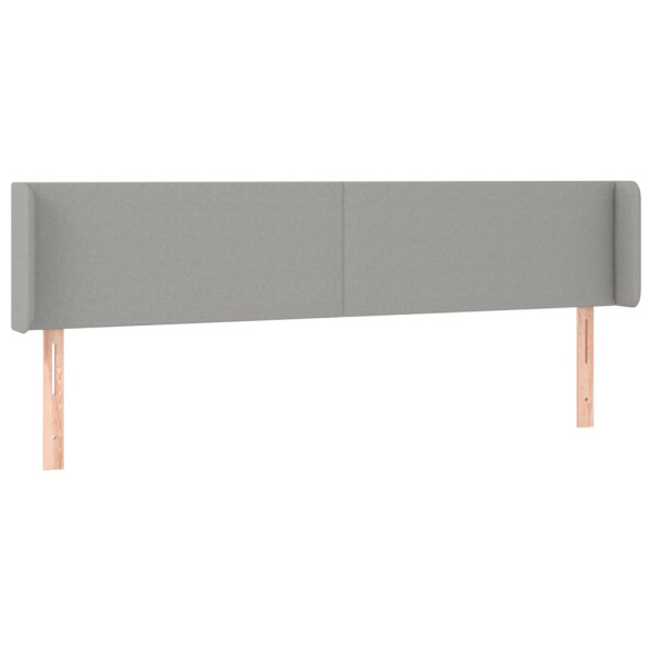 Cabeceira cama c/ luzes LED tecido 183x16x78/88 cm cinza-claro M 3