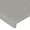 Cabeceira cama c/ luzes LED tecido 183x16x78/88 cm cinza-claro 5