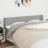 Cabeceira de cama c/ abas tecido 183x16x78/88 cm cinzento-claro 1
