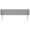 Cabecero de tela gris claro 183x16x78/88 cm 3