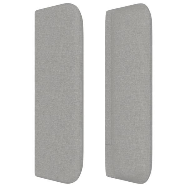 Cabecero de tela gris claro 183x16x78/88 cm M 4
