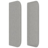 Cabeceira de cama c/ abas tecido 183x16x78/88 cm cinzento-claro 4