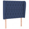 Cabecero con orejas de tela azul 93x23x118/128 cm 2