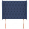 Cabecero con orejas de tela azul 93x23x118/128 cm 3