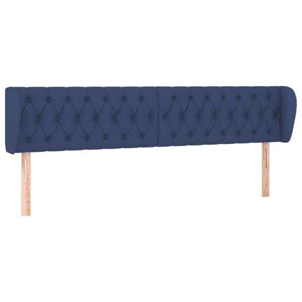 Cabecero de tela azul 183x23x78/88 cm M 2