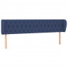 Cabeceira de cama c/ abas tecido 183x23x78/88 cm azul 2