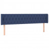 Cabeceira de cama c/ abas tecido 183x16x78/88 cm azul 2