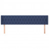 Cabeceira de cama c/ abas tecido 183x16x78/88 cm azul 3