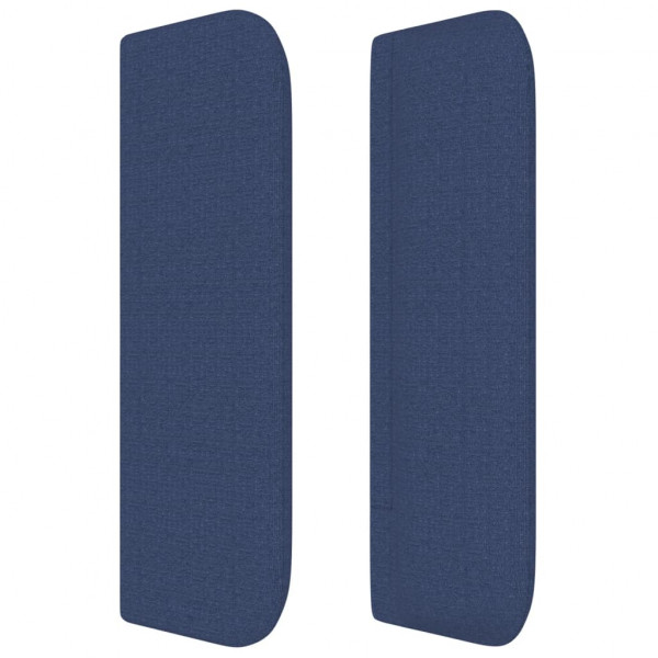 Cabecero de tela azul 183x16x78/88 cm M 4