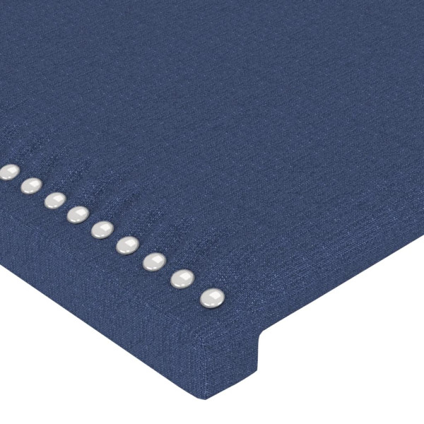 Cabecero con LED de tela azul 180x5x78/88 cm M 5