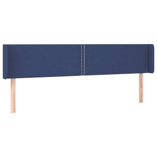 Cabecero de tela azul 183x16x78/88 cm M 2