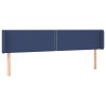 Cabecero de tela azul 183x16x78/88 cm 2