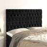 Cabeceros 4 unidades terciopelo negro 72x7x78/88 cm 1