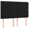 Cabeceira de cama 4 pcs veludo 72x7x78/88 cm preto 2