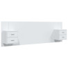Cabecero de cama con mesitas madera contrachapada blanco 2