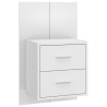 Cabecero de cama con mesitas madera contrachapada blanco 4
