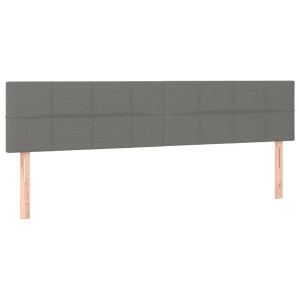 Cabeceros 2 unidades de tela gris oscuro 90x5x78/88 cm H