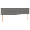 Cabeceira de cama 2 pcs tecido 90x5x78/88 cm cinzento-escuro 2