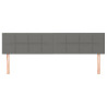 Cabeceira de cama 2 pcs tecido 90x5x78/88 cm cinzento-escuro 3
