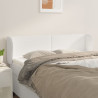 Cabeceira cama c/ abas couro artificial 147x23x78/88 cm branco 1