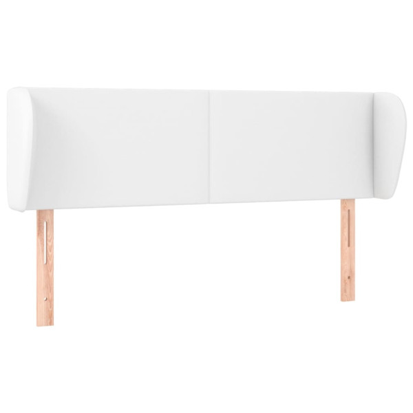 Cabeceira cama c/ abas couro artificial 147x23x78/88 cm branco M 2