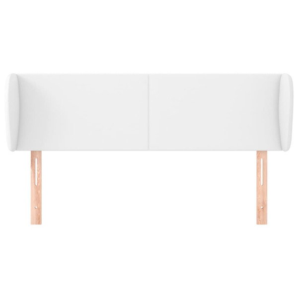 Cabecero de cuero sintético blanco 147x23x78/88 cm M 3