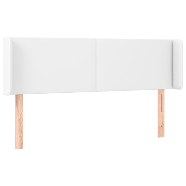 Cabecero de cuero sintético blanco 147x16x78/88 cm M 2