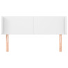 Cabecero de cuero sintético blanco 147x16x78/88 cm 3