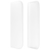 Cabecero de cuero sintético blanco 147x16x78/88 cm 4
