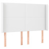 Cabecero con LED cuero sintético blanco 147x16x118/128 cm 3