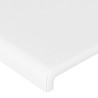 Cabecero con orejas de cuero sintético blanco 147x16x118/128 cm 5