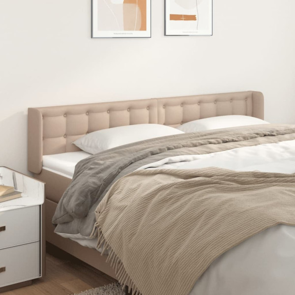 Cabecero de cuero sintético color capuchino 183x16x78/88 cm D