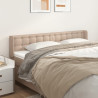 Cabeceira cama abas couro artificial 183x16x78/88 cm cappuccino 1