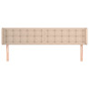 Cabeceira cama abas couro artificial 183x16x78/88 cm cappuccino 3
