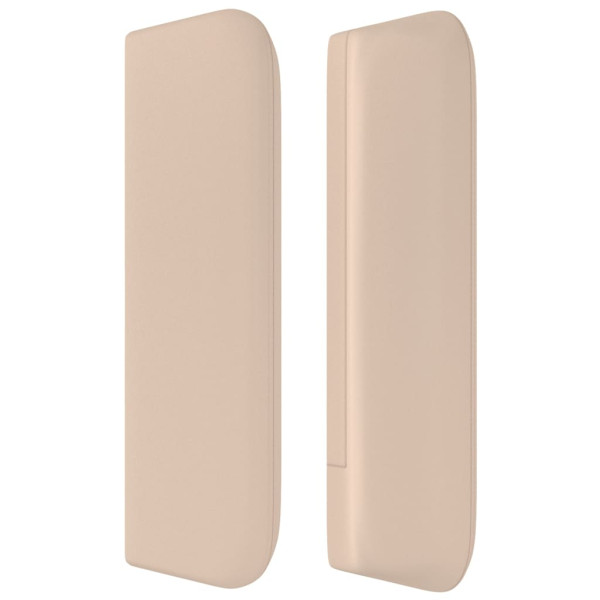 Cabeceira cama abas couro artificial 183x16x78/88 cm cappuccino M 4