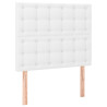 Cabecero con luces LED cuero sintético blanco 80x5x118/128 cm 4