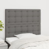 Cabeceira de cama 2 pcs tecido 90x5x78/88 cm cinzento-escuro 1